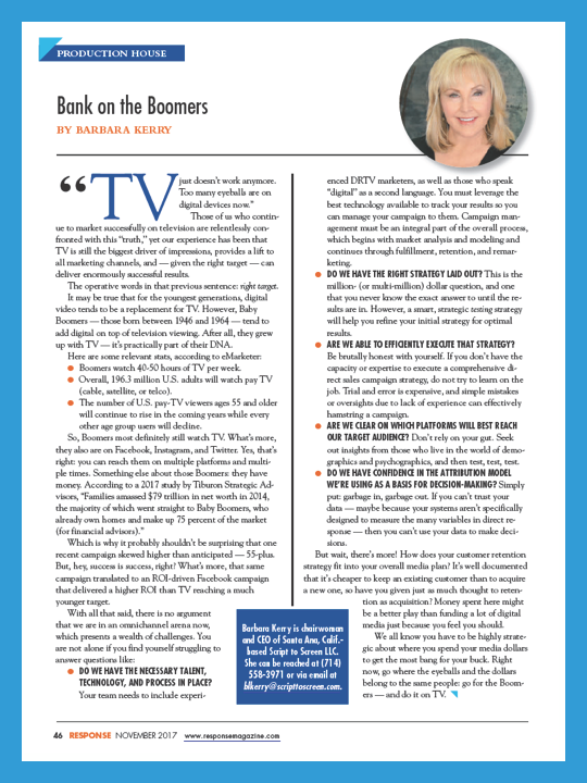 Bank on the Boomers Magazine Page
