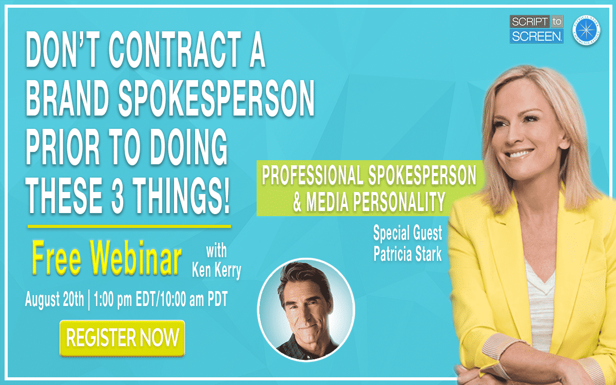 Watch the Patricia Stark Webinar – Don’t Contract A Brand Spokesperson Prior to Doing These 3 Things